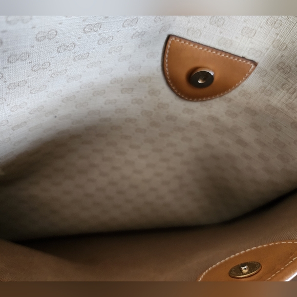 Gucci GG Plus Canvas Web Tote Bag with Leather Trim - Picture 12 of 12